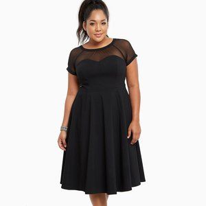 NWT Torrid Mesh Inset Swing Dress